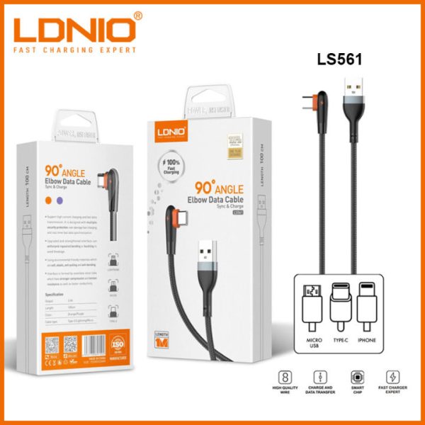 LDNIO LS561 90° Angle Elbow Data Cable