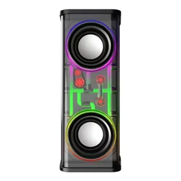 Mecha V8 Double-shot Little Steel Gun 10W Transparent Speaker - Image 2